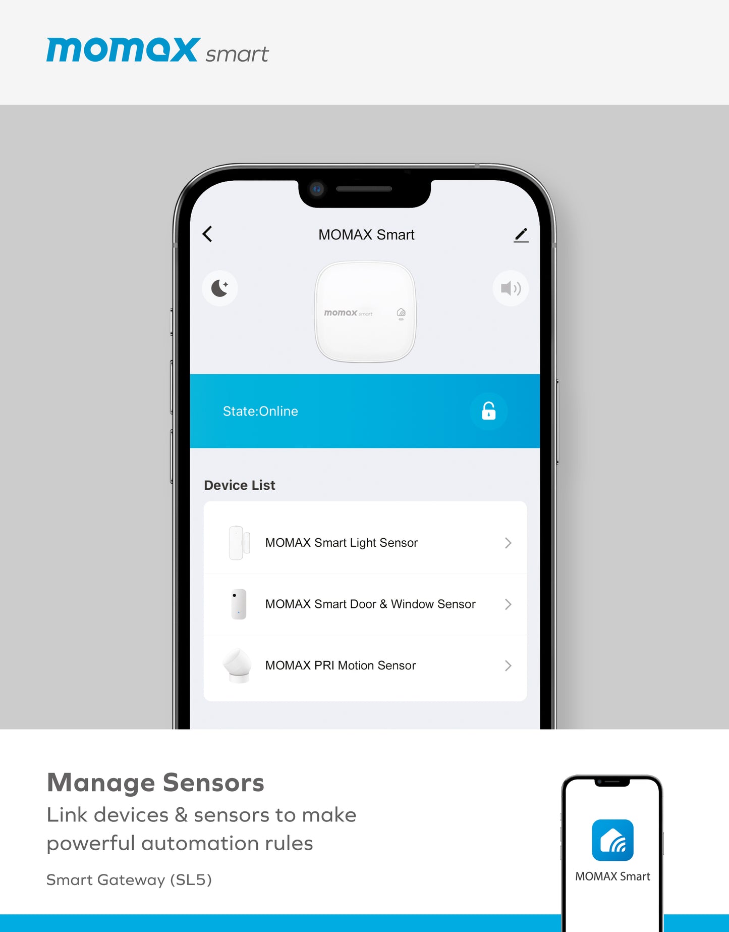 Momax智能網關 (SL5SW) -- Sensor