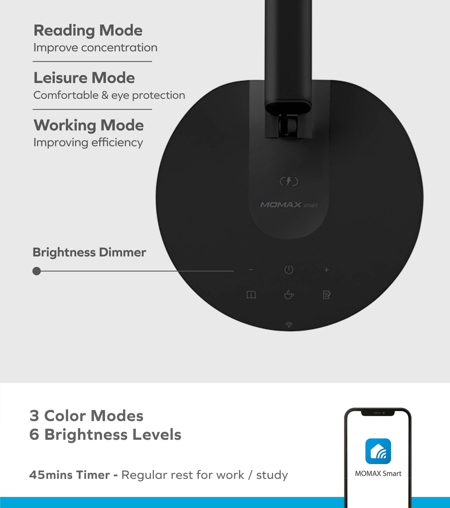 Bright IoT Lamp With 10W Wireless Charging (QL6S) -- LED Lamp