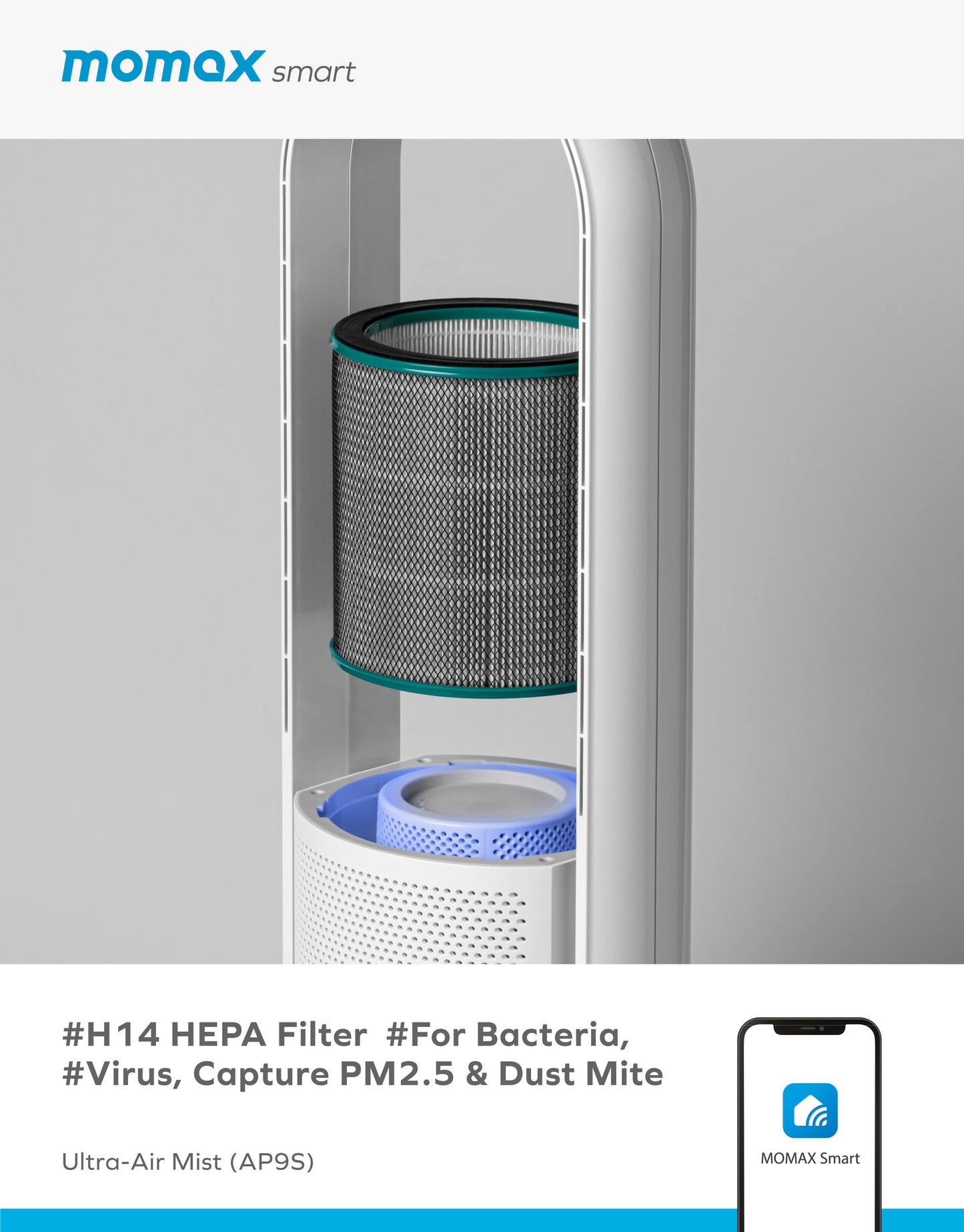 Ultra-Air Mist IoT UV-C Purifying Fan with Humidifier (AP9S) -- Purifying Fan