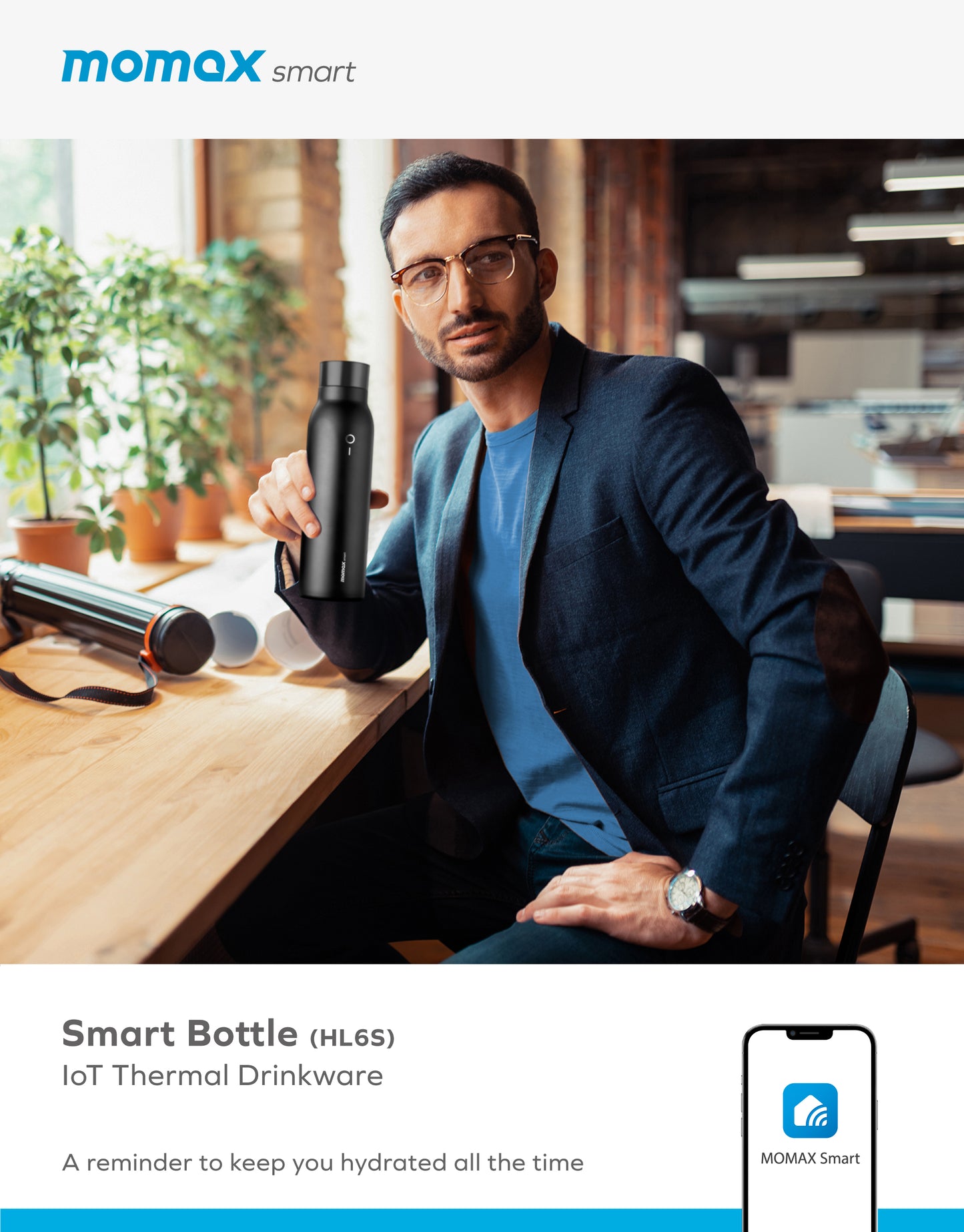 Smart Bottle IoT Thermal Drinkware (HL6S) -- Smart Bottle