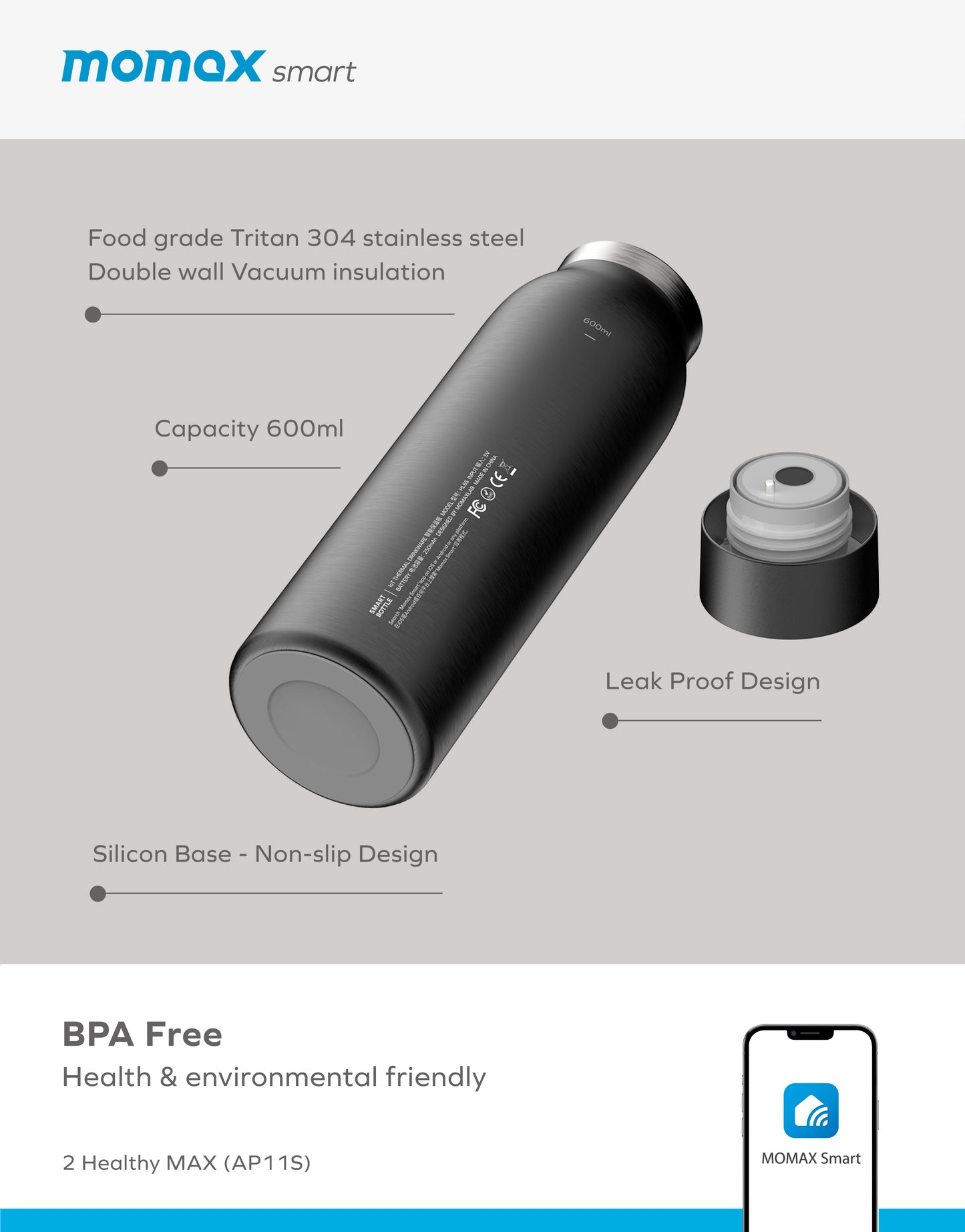 Smart Bottle IoT Thermal Drinkware (HL6S) -- Smart Bottle