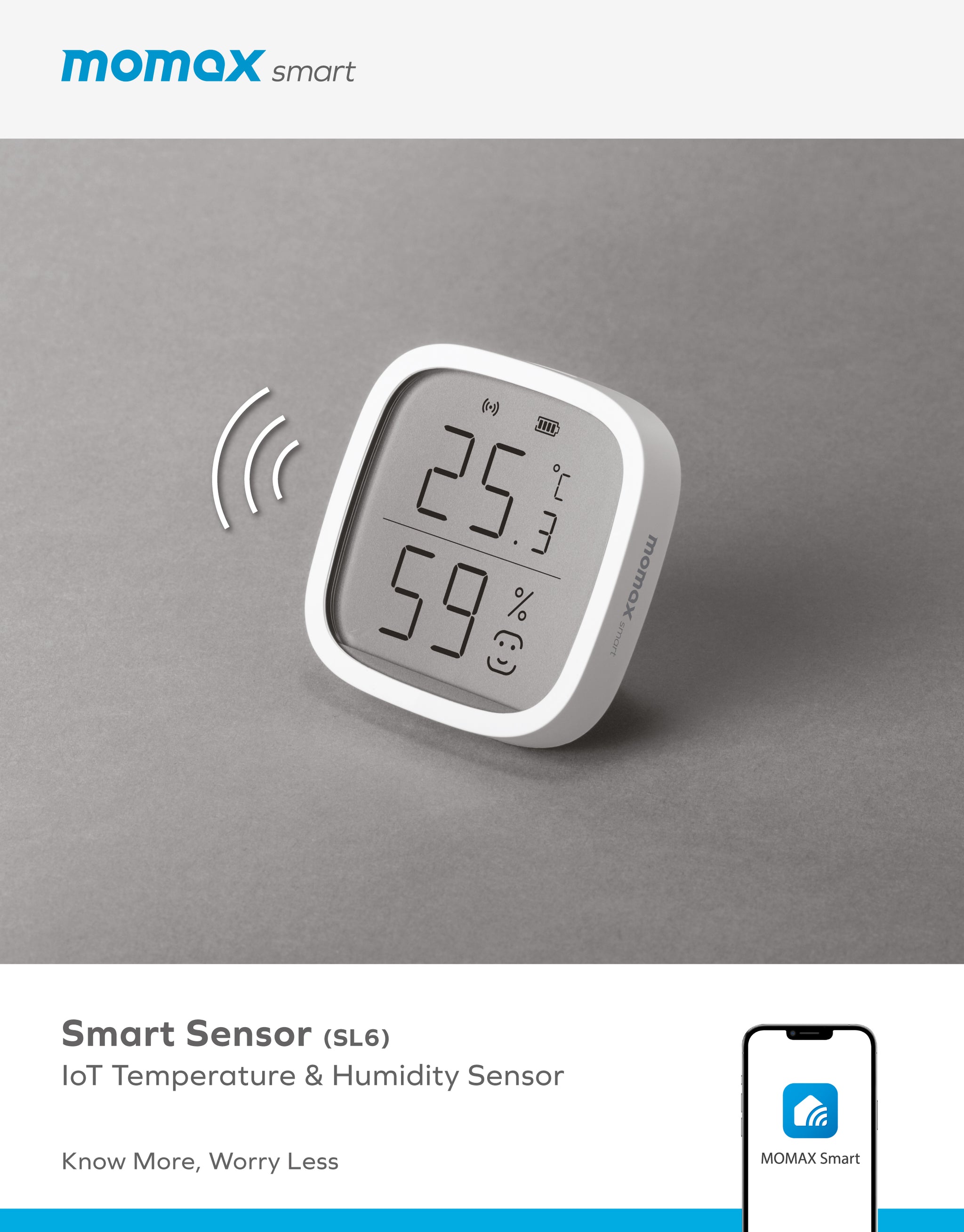 智能溫濕度傳感器 (SL6SW) --Sensor – Momax Smart