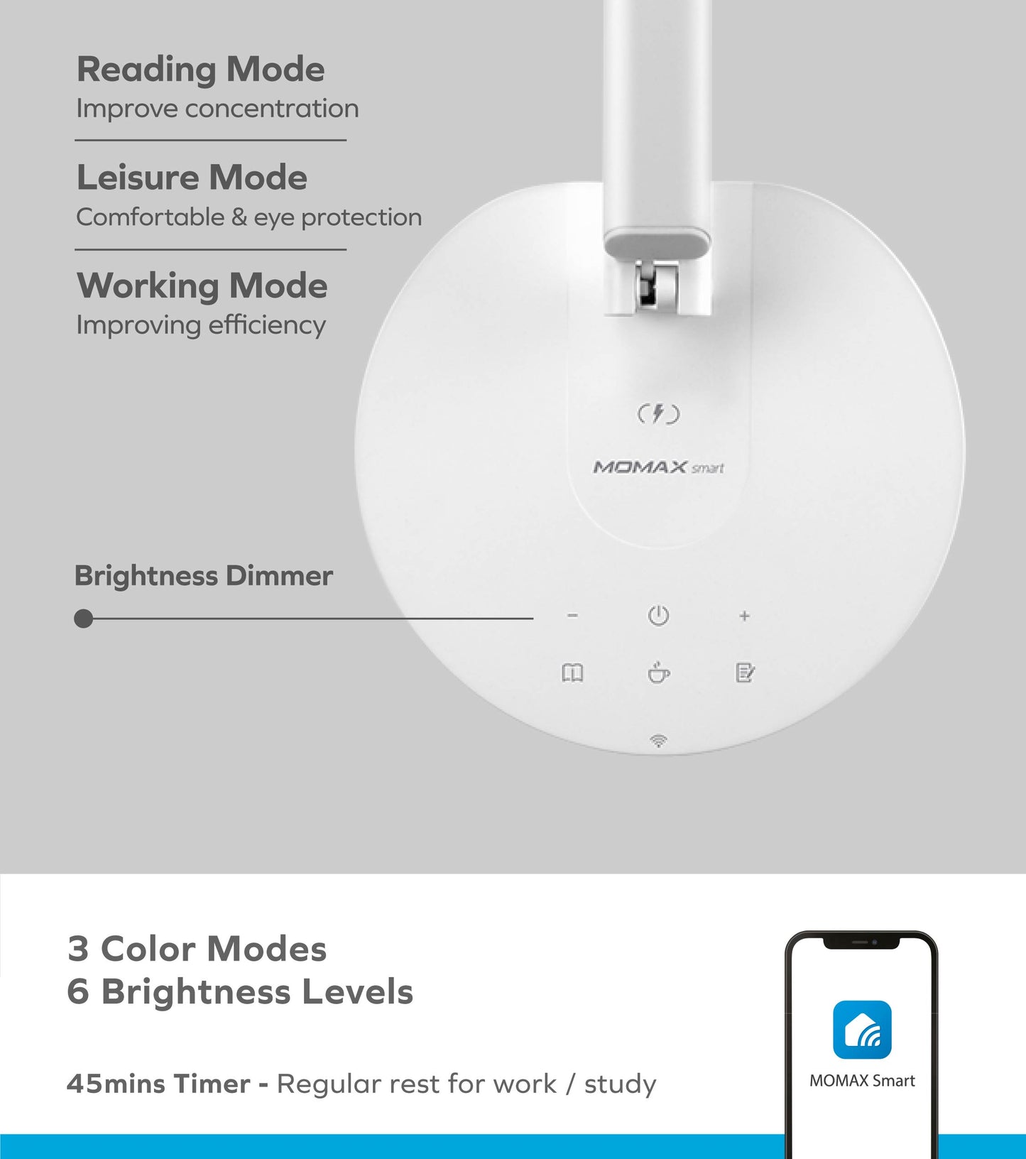 Bright IoT智能檯燈連無線充電 -- QL6S